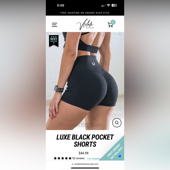 Violate The Dress Code Shorts Violate The Dress Code Luxe Black